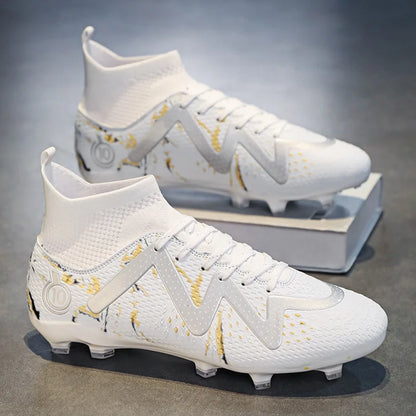2025 Socks Style Kid Adult Sport Soccer Shoes Training Boys Football Boots Size 33-46 Sneakers AG Youth Soccer Shoes