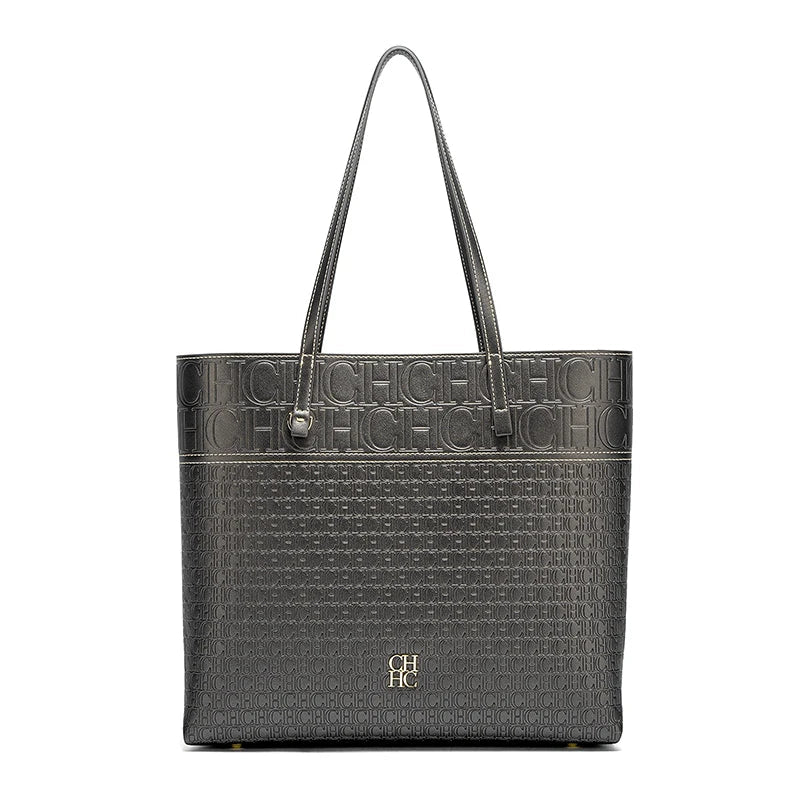 Fashionable Classic Retro Solid Color Women's Bag Large Capacity PVC Material Women's New Single Shoulder Handbag