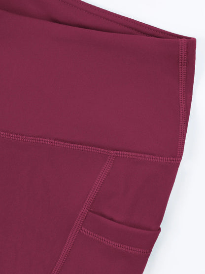 Women Yoga Shorts with 3 Pockets Seamless Gym Fitness Tights Elastic Cycling Shorts Female Solid Color Leggings