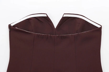 Spring Summer Women Strapless Crop 2025 Tops Basic Sleeveless Office Lady Tops Trend Street Classic Solid Tube Tops