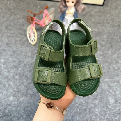 Fashion Popular Solid Color Children's Beach Sandals Trendy Design Kids Girl Boy Casual Flat Casual Shoes Summer Kids Sandal