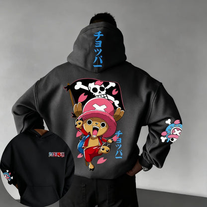 New ONE PIECE Men's Hoodie Sweater Tony Tony Chopper Japan Anime Summer Autumn New Boys Children's Long Sleeve Parent-Child Wear