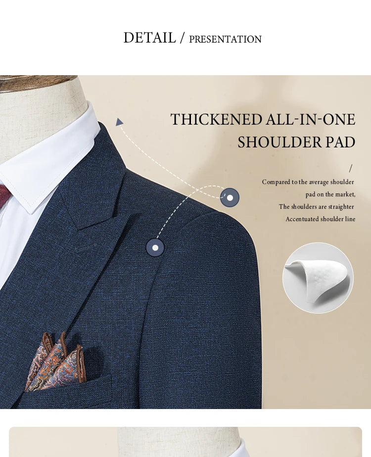 High Quality Male Groom Wedding Blazers Slim fit casual evening gown Business Office Men's Suits