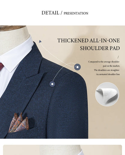 High Quality Male Groom Wedding Blazers Slim fit casual evening gown Business Office Men's Suits