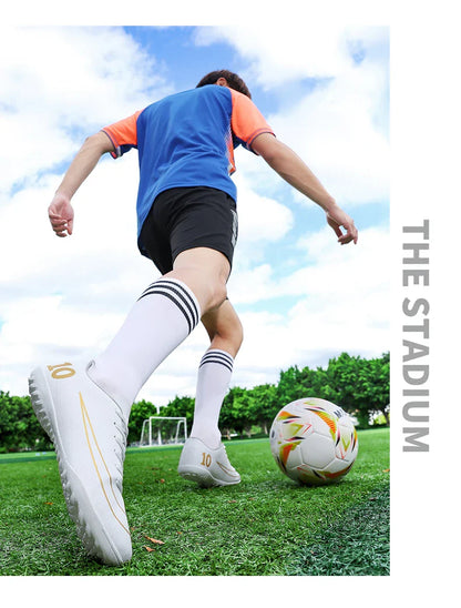 Low Top Soccer Cleats Men Football Boots TF AG Boys Turf Indoor Training Shoes Breathable Lightweight Comfortable Sport Sneakers