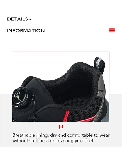 Light Breathable Sneaker Safety Shoes With Steel Toe Cap Anti-Piercing, Shock Absorbing Anti-Smash Design, Work Shoes for Men