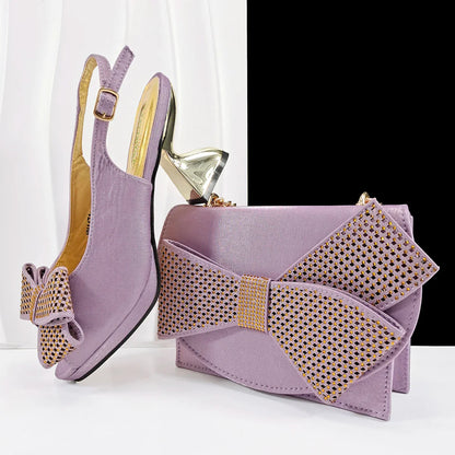 Lastest Italian Design Fashion Style Ladies Shoes with Matching Bag Set 2026 Nigerian Shoes and Bag Set