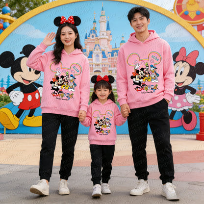 Pattern Pure Cotton Hoodie Parent-child Suit Unisex Keep Warm High Quality Causal Top
