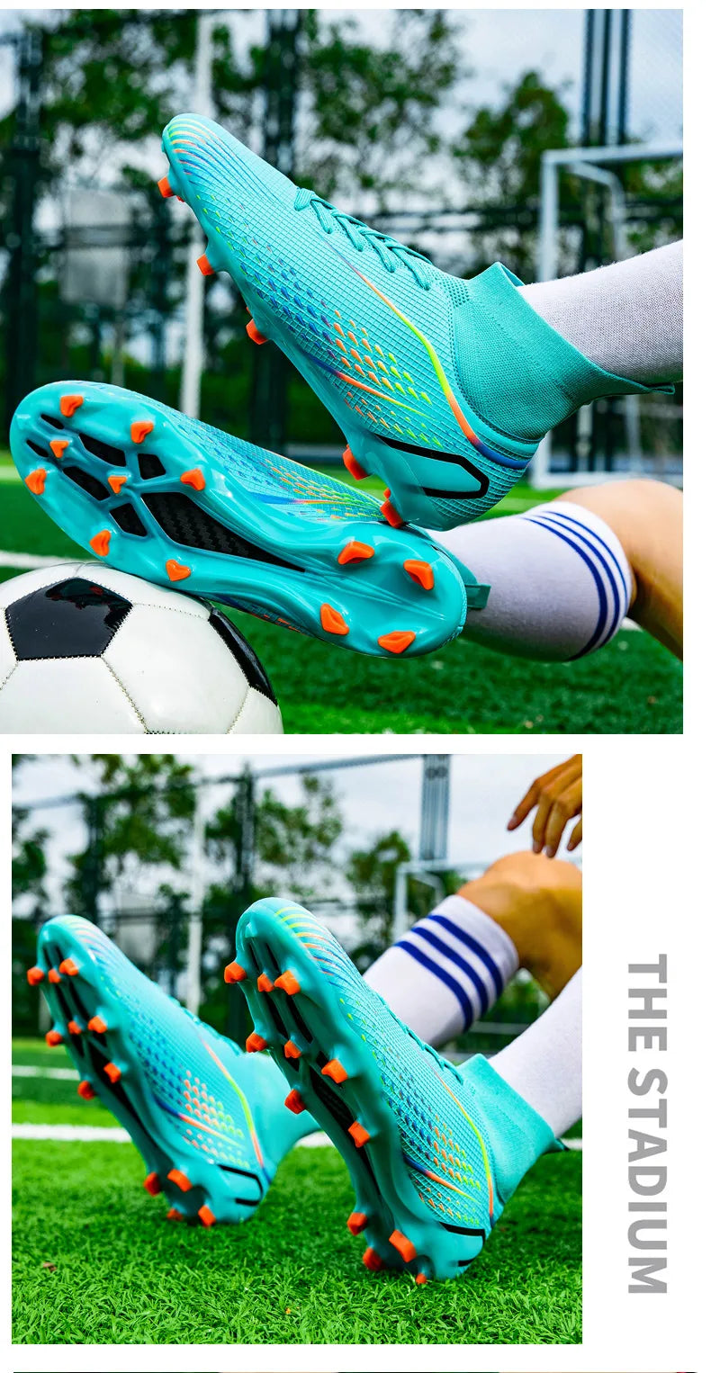 New 33-46 Large Football Boots Children Youth High Quality Football Shoes Outdoor Training Professional Competition Footwear