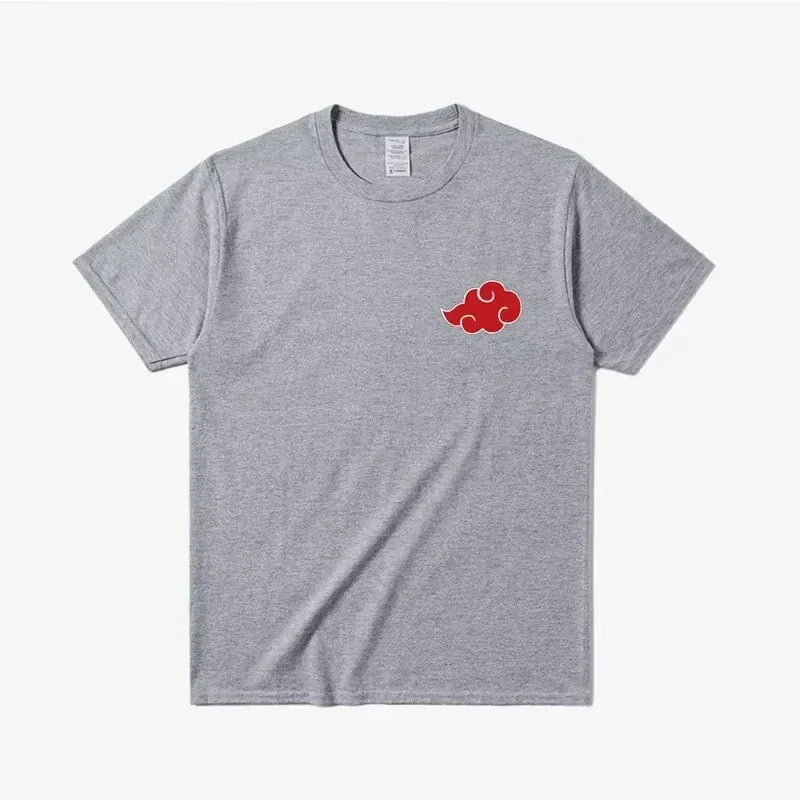 Japan Anime Akatsuki Cloud Symbols Print Men T-shirts Streetwear Men Short Sleeve T Shirts Brand  Men Clothing Tshirt