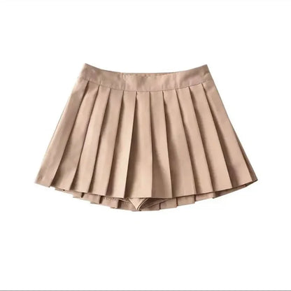 Mooyufon Sexy Women Pleated Skirts High Waist Summer Vintage Mini Skirts Korean Tennis Student White Designed Dance Skirt