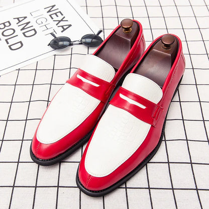 Mens Leather Designer Brand Casual Classic for Men Smile Breathable Office Loafers Formal Business Footwear Dress Shoes Flats 48