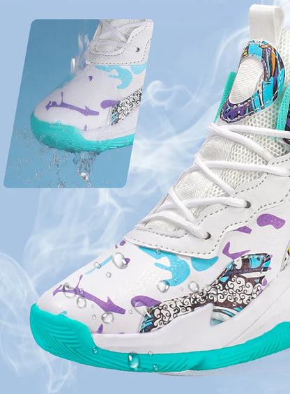 Children's basketball shoes non-slip breathable basketball training shoes with boys and girls basketball shoes sneakers 31-39