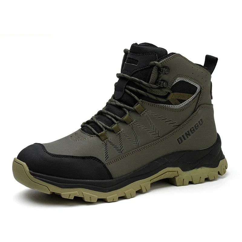 Rotary Buckle Men Work Boots Safety Steel Toe Safety Shoes Indestructible Shoes Anti-smash Puncture-Proof Work Shoes 38-47