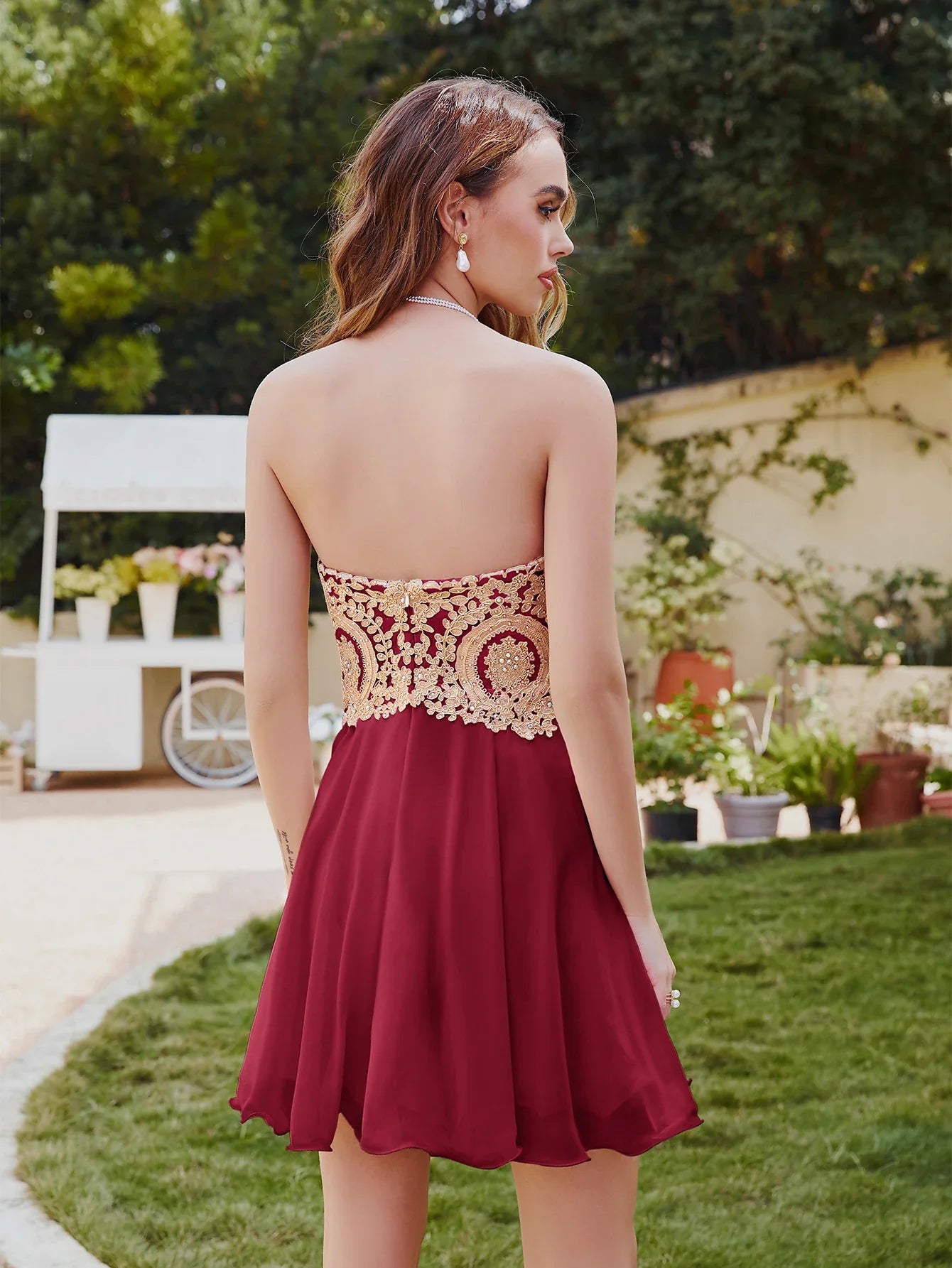 Newest Dusty Pink Sequins Lace Cocktail Dresses With Sashes Sexy V neck A Line Chiffon Short Party Gowns For Prom Evening 2025