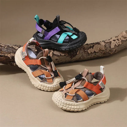 New Summer Children Sandals For Boys Breathable Kids Sport Shoes Soft Sole Fashion Toddler Boys Beach Sandals EU 21-30