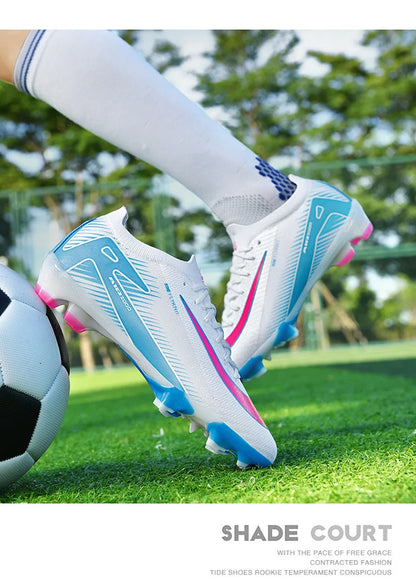 New High-Top Soccer Shoes Professional Training Football Boots TF/FG Non-Slip Soccer Sneakers Outdoor Grass Soccer Shoes