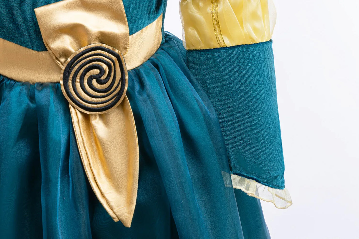 Girl Cosplay Brave the Heart Princess Merida Long Sleeves Dress Belt Set Holiday Party Carnival Party Stage Outfits Dress