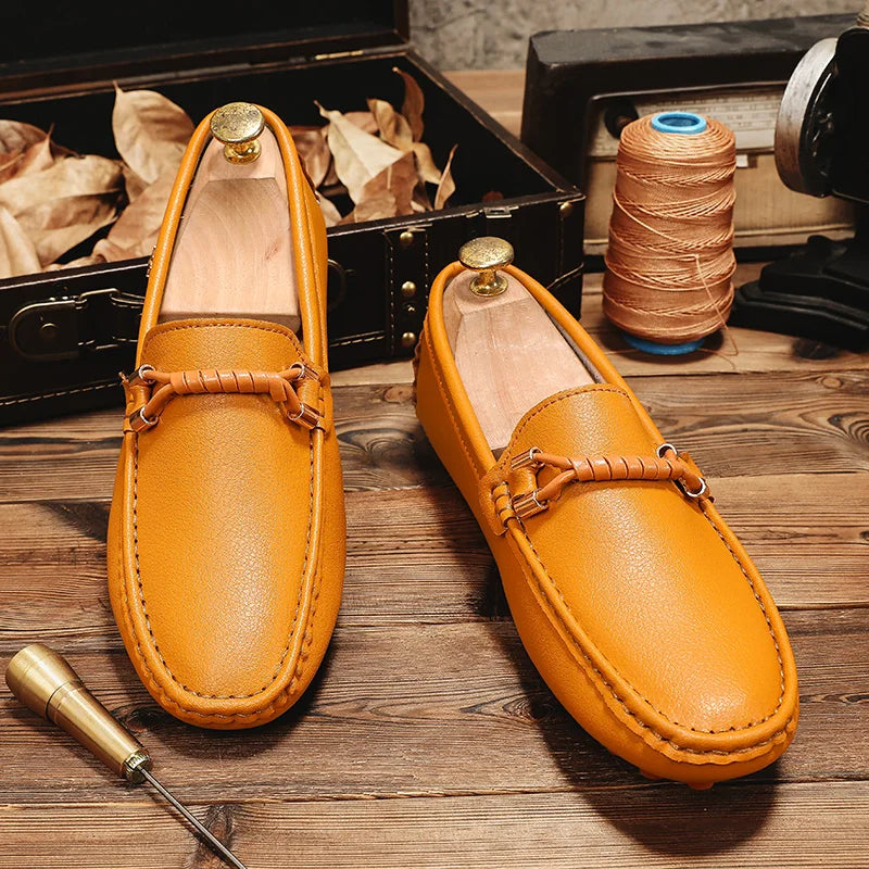 Summer Mens Fashion High Quality Outdoor Casual Leather Shoes Comfortable Breathable Classic 2024 New Slip on Men's Shoes