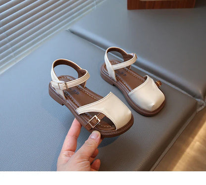 Summer Quick-Dry Children’s Sandals for Girls Non-Slip Soft Sole Toddler Flats Shoes  Princess Style Shoes Party School Elegant