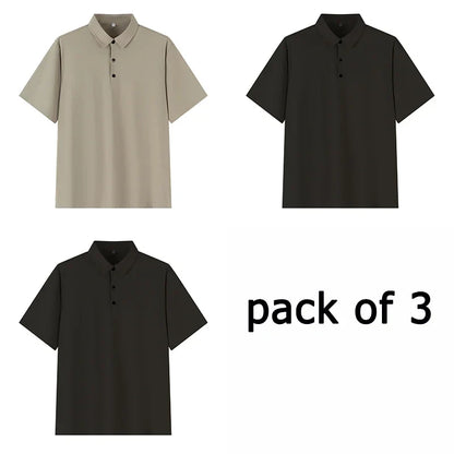 Polo Shirt Men Plus Size 4XL 5XL 6XL 7XL Short Sleeve Knitted Polo Shirts Loose Polos Oversized Tops Big Size Men Clothing T シャツ
