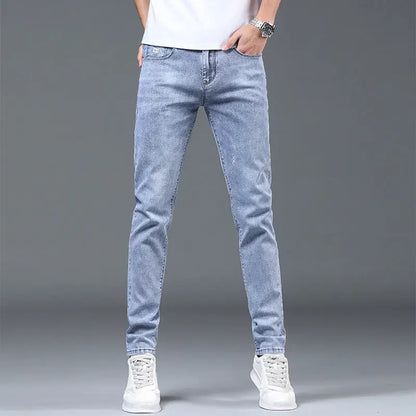 Luxury Summer Designer Korean Classic Streetwear Cowboy Pants for Men Fashionable and Comfortable Boyfriend Skinny Jeans Men