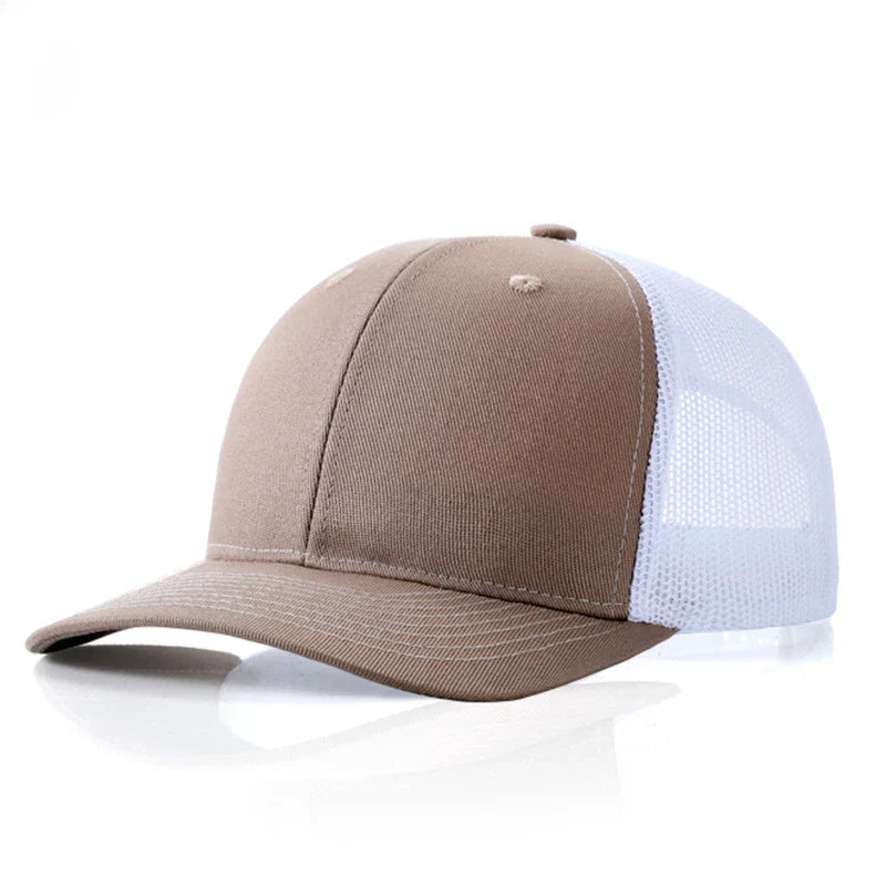 Custom embroidered logo hat Men's and women's mesh cap cotton baseball cap design DIY picture printing logo hat Summer sun hat