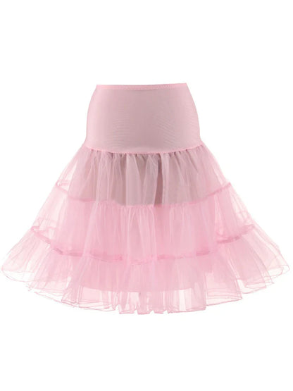 Pleated Vintage Voile Underskirt Ballet Tutu Skirts for Women 50s Retro Skirt Wedding Elegant Party Petticoat