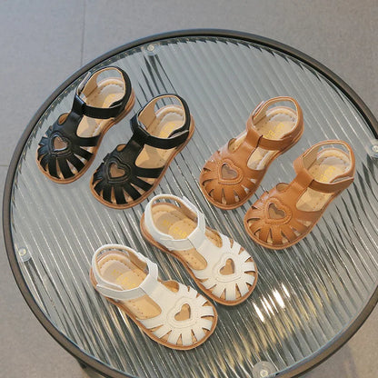Children Summer Sandals Girls Roman Style Beach Shoes Baby Girls Hook Loop Flats Kids Gladiator Sandals Size 21-30