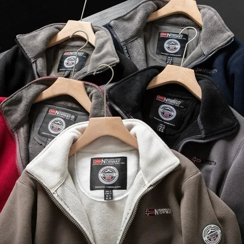 Jaqueta Masculina Corta-Vento Acolchoada com Fleece, Anti-Congelamento, Casaco Quente, Frio Polar, Tamanho Grande, Lazer, Moda, Outono, Inverno, Nova,