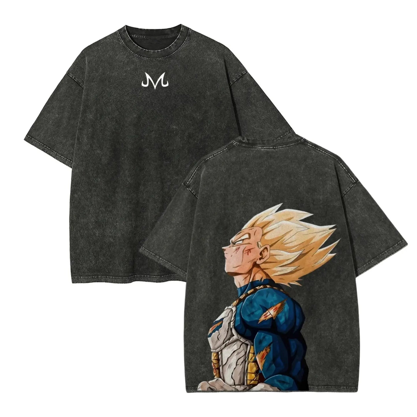 Oversized T-shirt High Quality 100% Cotton Vegeta Ultra Ego Front and Back Print Unisex Casual