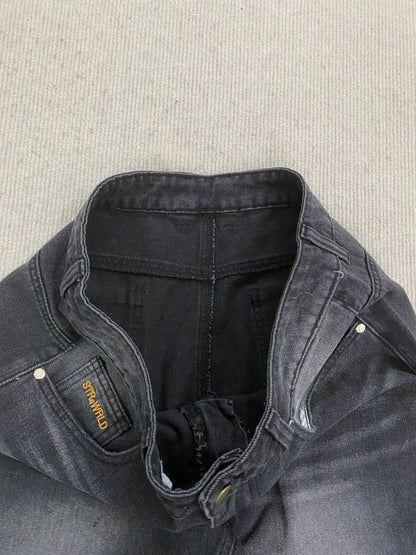 Calça jeans unissex estilo casual de rua, estilo ins, corte reto, lavagem envelhecida retrô, usada, novidade primavera 2026, street style americano.