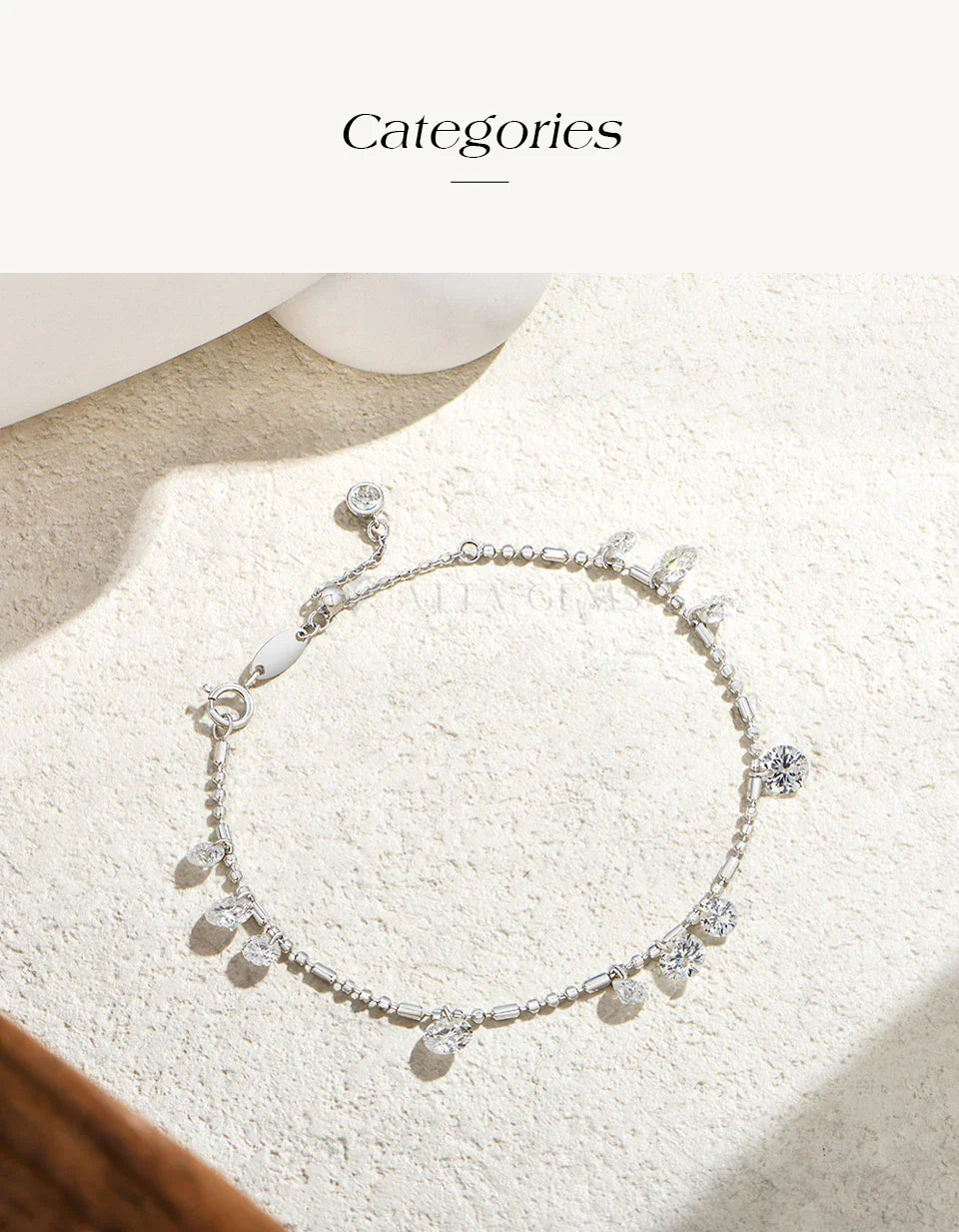 Round Cut Drilled Moissanite Bracelets Women S925 Silver Adjustable Beaded Chain Everyday Stackable Jewelry Party Gifts