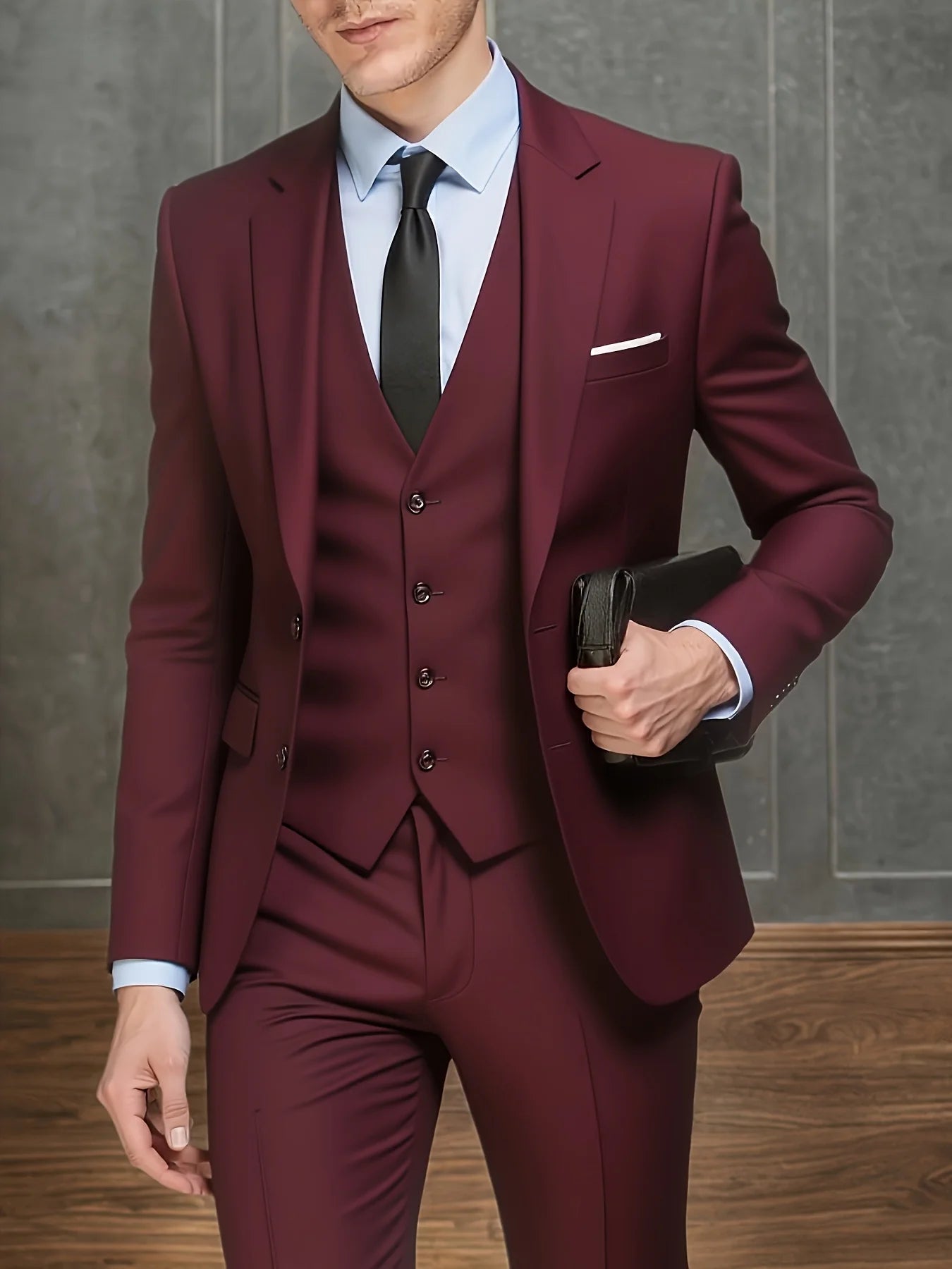 New Arrival Men's 3-Piece Suit Slim Fit Formal Set – Perfect for Wedding, Party, Business, Prom & All Formal Occasions