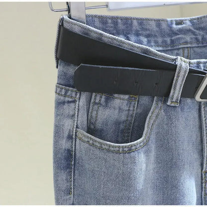 High Waist Mom Jeans Women Loose Slimming Long Trousers