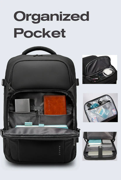New Design Large Capacity Oxford Men 15.6 inch Laptop Backpack Softback Business Waterproof Backpacks with USB Charing