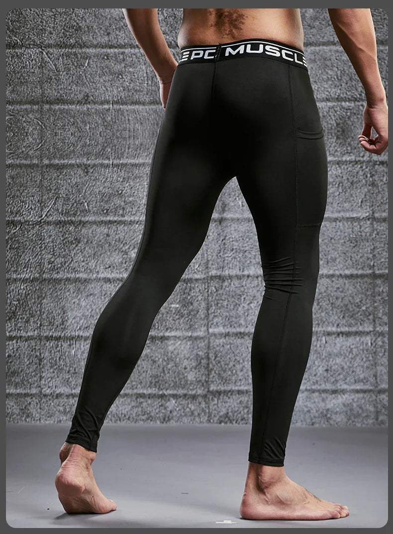 Gym Mens Fitness Running Sport Pants Athletics Tight Leggings Joggings Skinny Yoga Compression Trousers Sweatpants Dry Fit