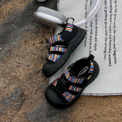 Children Mountain Functional Outdoor Breathable Sports Sandals Summer Baby Candy Color Anti-kick Sandals Boys Girls Beach Shoes