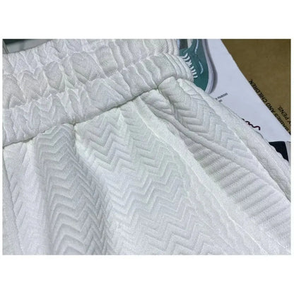 Shorts Men'S Casual Jogging Sport Short Pants Wave Pattern Solid Male Drawstring