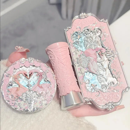 Makeup Set Box Full Swan Bear Garden Collection Embossed Blush Shine Lipstick Kit Foundation  All in Maquiagem Kit