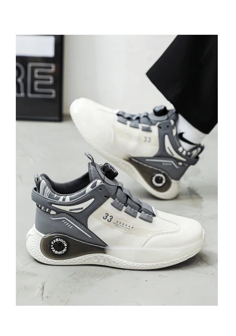 Tênis Masculino com Fivela Rotativa Confortável Antiderrapante Cadarço Durável para Atividades ao Ar Livre