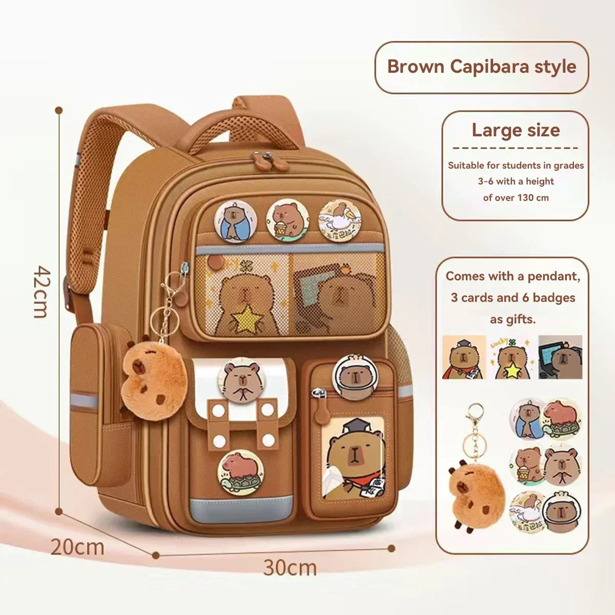 School Bag Waterproof Backpack Large Capacity Alleviate Burden Protecting Spine Widen Straps Backpack for Students Gift