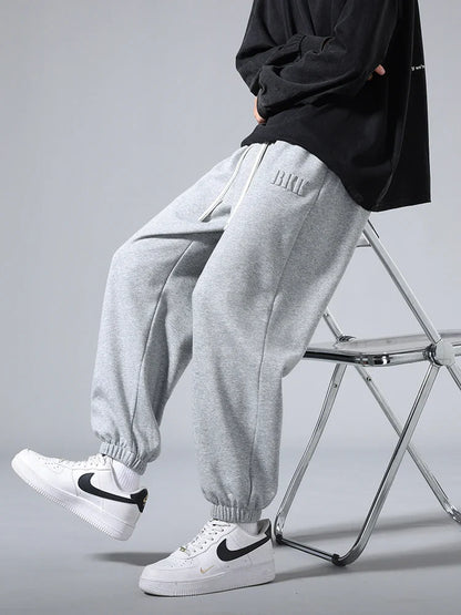 Men's Jogger Cotton/Polyester Sweatpants Big Size 8XL 7XL 6XL Sports Baggy Pants Sting Banding  Hip Hop Loose Harem Trousers