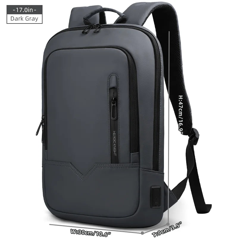 Thin Male Work Backpack Multifunctional Fashion 15.6 In Laptop Backpack Casual Waterproof Business Travel Daypack