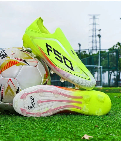 New Men Football Boots Non-Slip Boys Cleats Hot-selling Soccer Shoes Grass Outdoor Match Sneakers High-quality High-top Light
