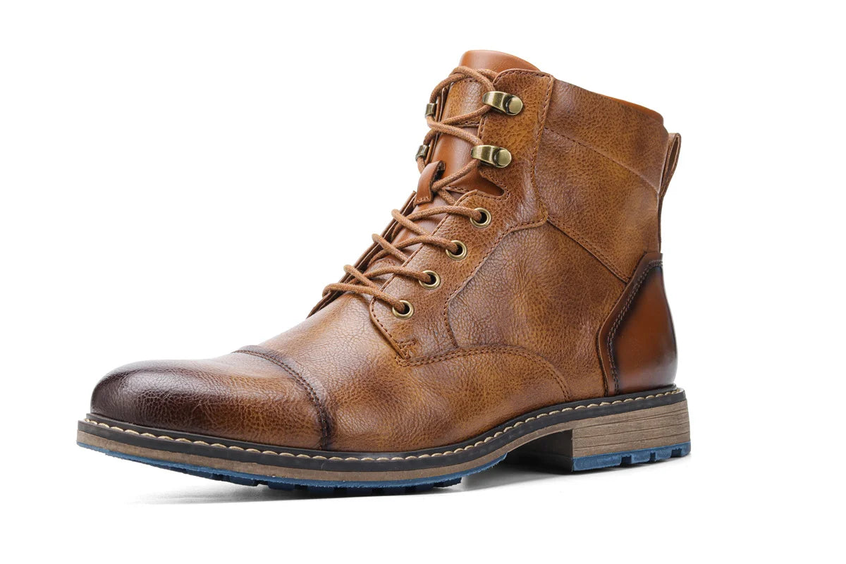 Size 8-13 Retro Men Boots 2025 Fashion Comfortable Spring Leather Boots