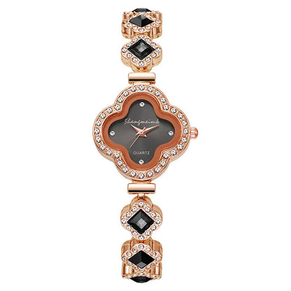 Women Watch Vintage  Set Diamond es Small Green   Wrist  No Box