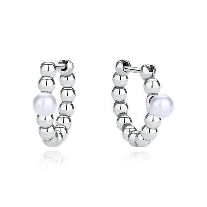 Original 925 Sterling Silver Earrings 2025 Stud Hoop Crystal Earings For Women Rose Gold Crown Heart Infinity Bee Earing Jewelry