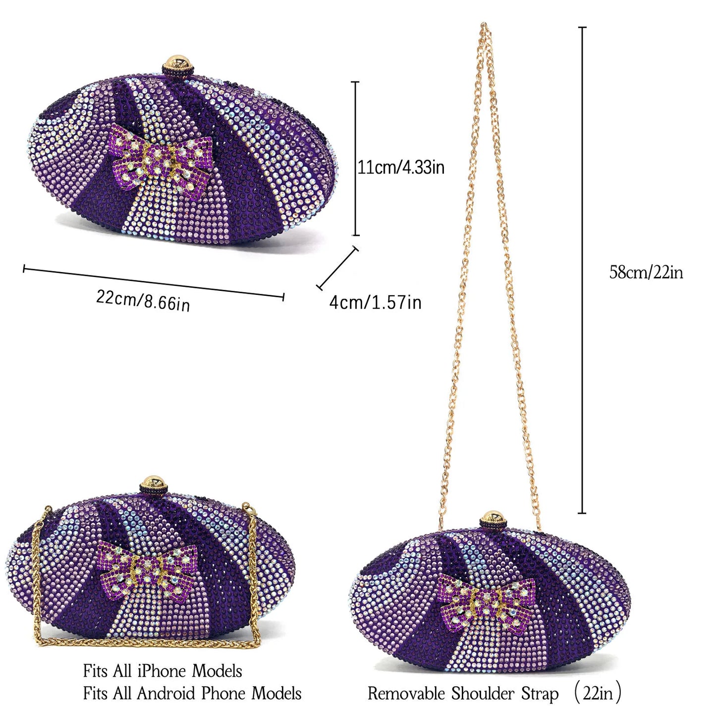 Italian Design Women's Shoes & Rhinestone Butterfly Bag – Perfect for Weddings & Bridal Accessories