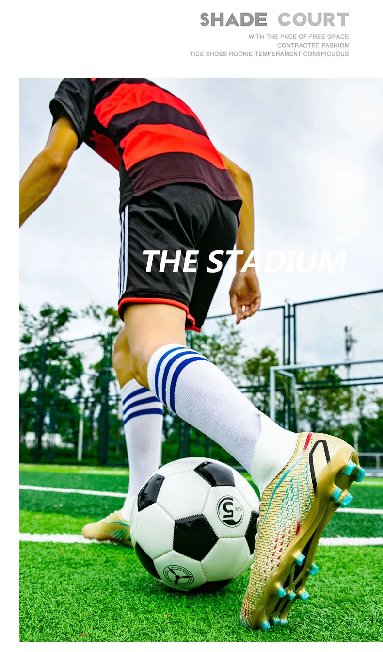 New 33-46 Large Football Boots Children Youth High Quality Football Shoes Outdoor Training Professional Competition Footwear